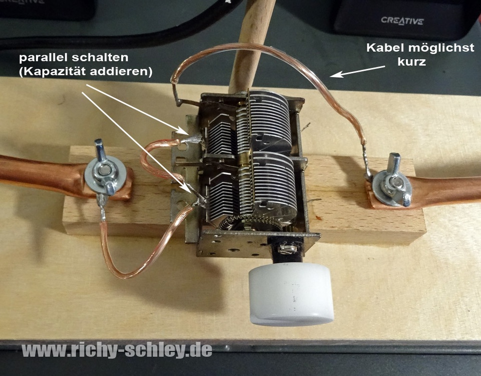 Drehkondensator für magnetische Loop Antenne