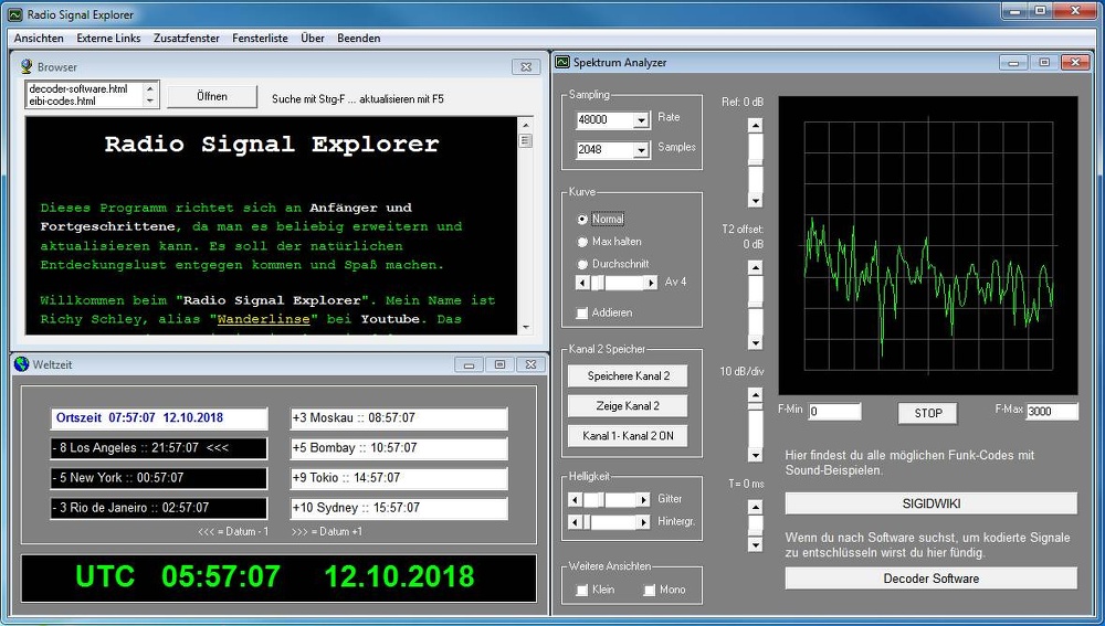 Spectrum Analyzer Software Radio Signal Explorer