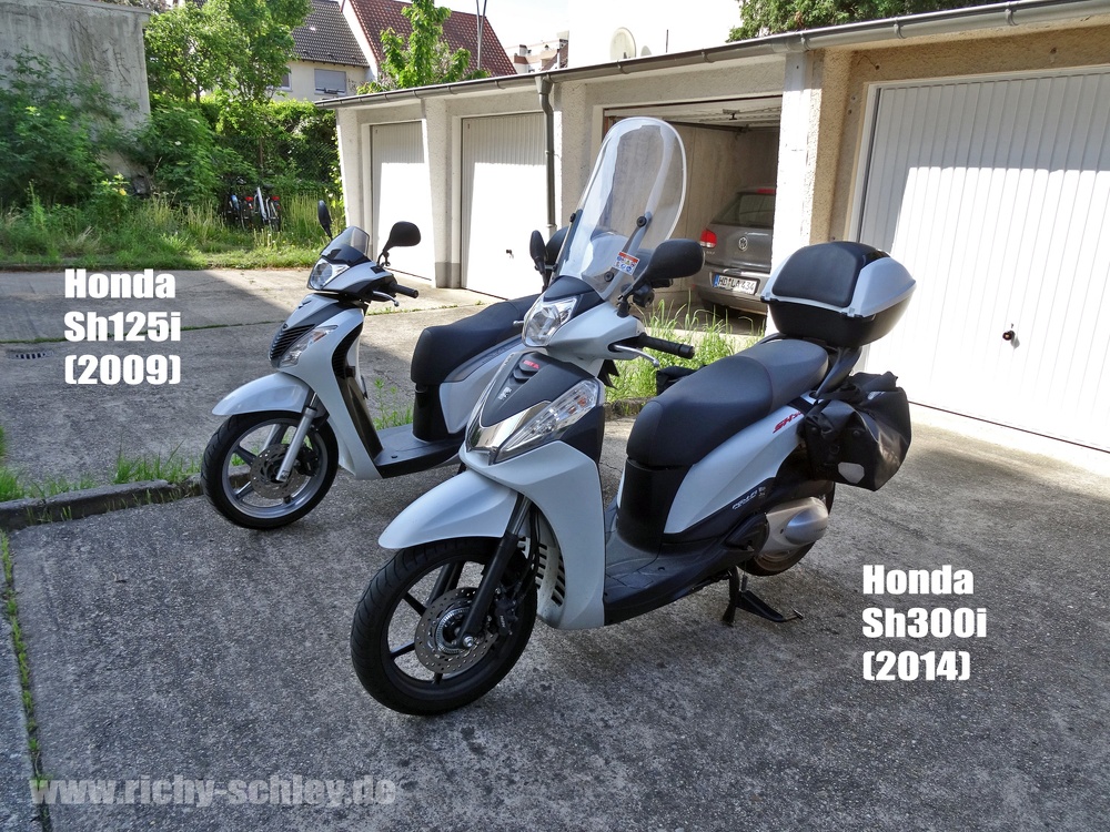 Motorroller Honda Sh300i und Honda Sh125i (beide weiss)