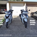 Motorroller Honda Sh300i und Honda Sh125i frontal