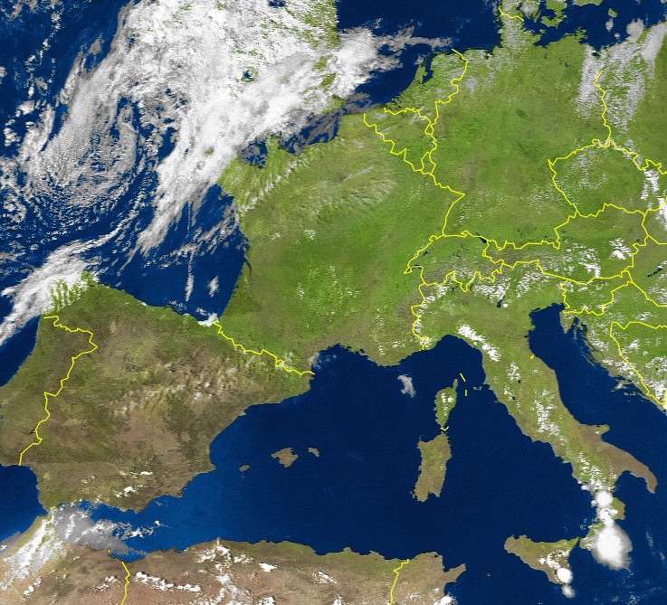 Europa Bild NOAA Wettersatellit