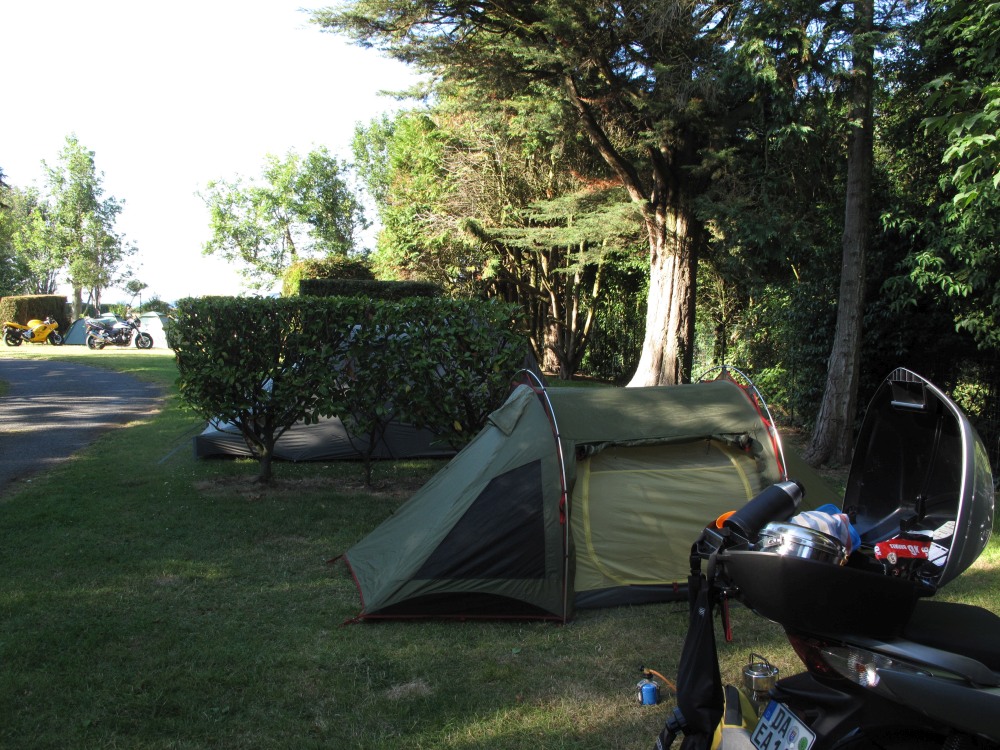 Camping Frankreich Normandie Motorroller Tour